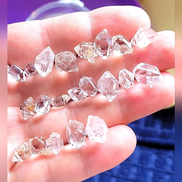 Jewelry - Lot of 21pcs. Mini Herkimer Diamond Crystal 70ctw+ Lot Crystals Rare High Grade